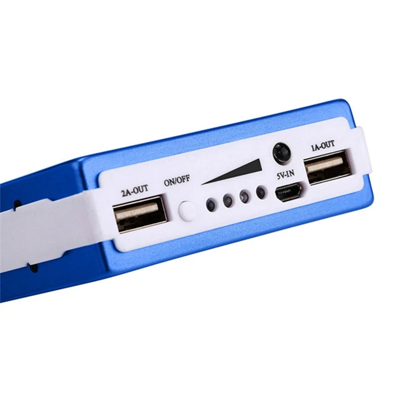 Bakeey 5x18650 Двойной USB фонарик для кемпинга на солнечной энергии 20000 мАч чехол с