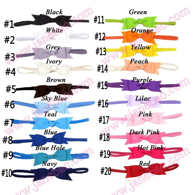 

free shipping 30pcs double layered hair bows headbands hair bows elastic headbands