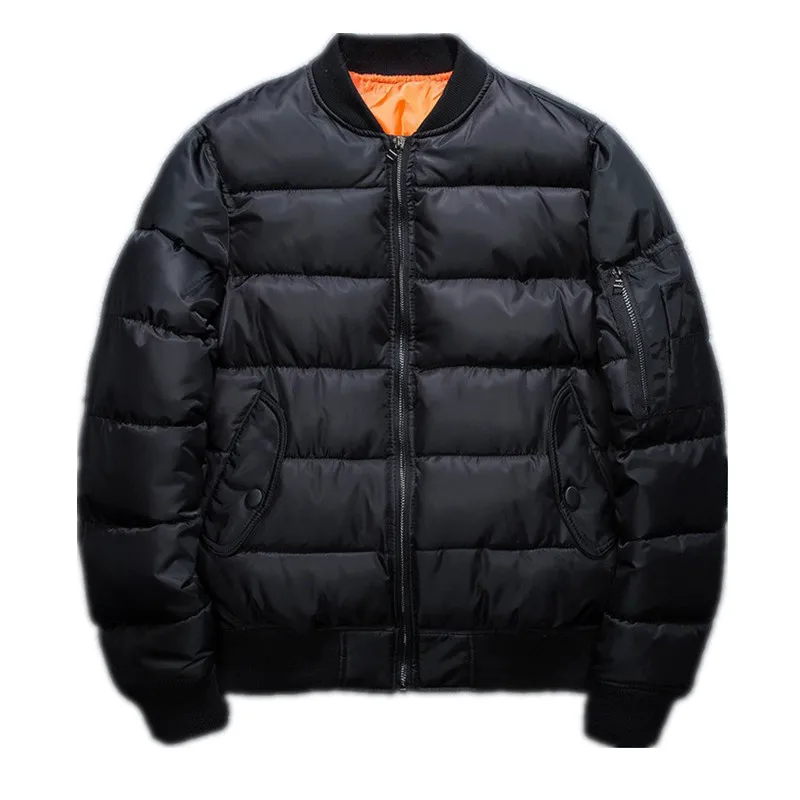 Black Casual Plus Size 5XL Mens Jackets And Coats Bomber Jacket