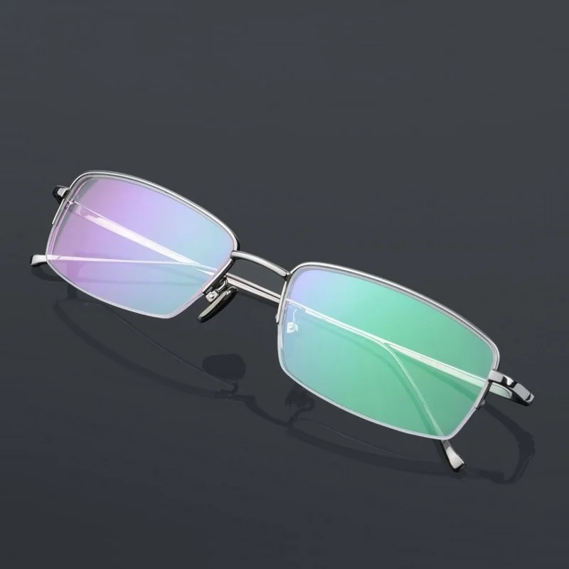 

ultra light titanium eyeglasses frames men thin elastic Temple half rim male optical spectacle reading glasses eyewear frames