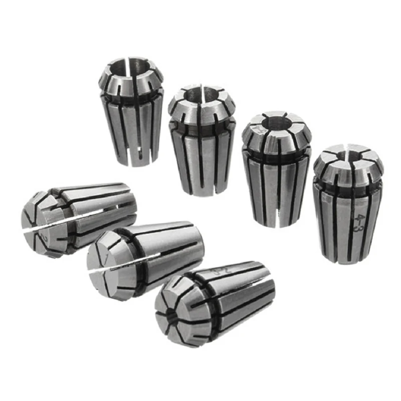 7Pcs 1 7mm ER11 Collet Chuck Tool Bits Holder Spring Collet for