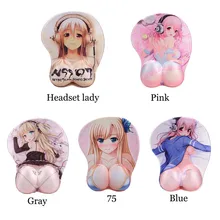 Fashion Gift 3D mousepad Sexy Mouse Pad Soft Silicon Cosplay Creative Cute Girl Hips Game with Wrist Rest Dropshipping