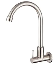 Free shipping SUS304 304 Stainless Steel Kitchen Faucet Unleaded Single Cold Water Taps Concealed SF422
