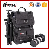 حقيبة كاميرا قماش ممتاز مع مكان لابتوب DSLR canvas camera
