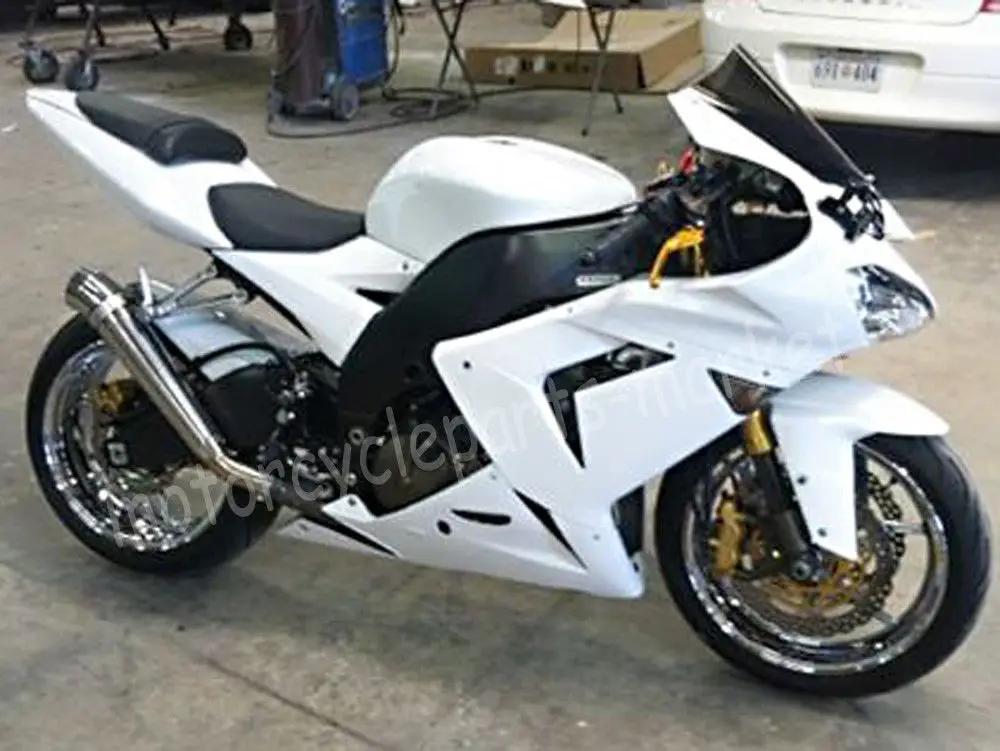 

Gloss White ABS Plastic Injection Molding Fairing Kit Bodywork For Kawasaki ZX10R 2004 2005 04 05 Motorcycle Full Fairings