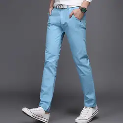 В Корейском стиле Для мужчин одежда 2018 сезон: весна–лето брюки Для мужчин джоггеры Повседневное большой Размеры Bodycon Pantalon Hombre тонкие