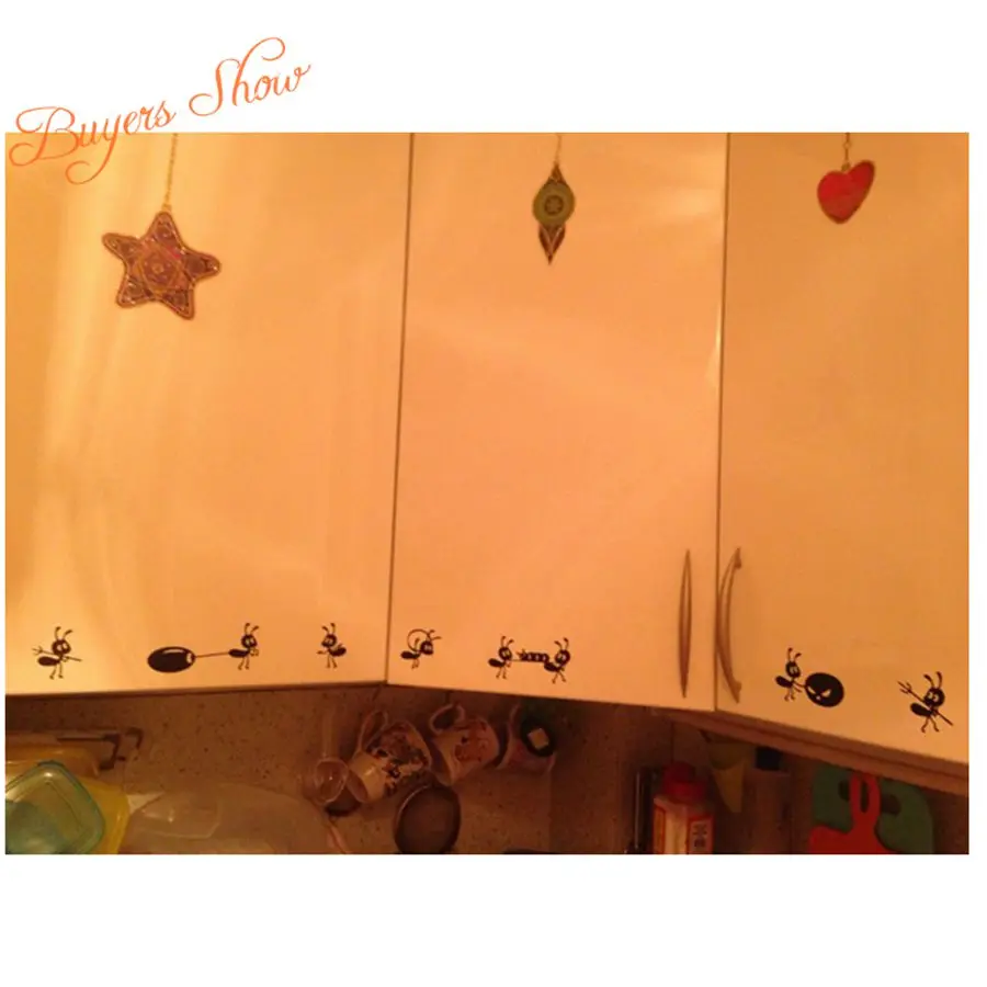 P2054 Furnishings Wall Stickers Cartoon Decoration Glass Stickers Ant on Mirror Window Stickers Home Decoration