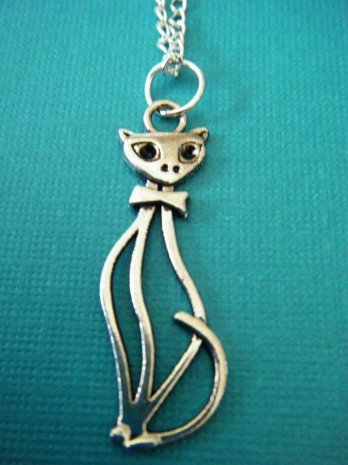 Fashion Jewelry Tibetan silver Siamese cat Charms Statement Choker