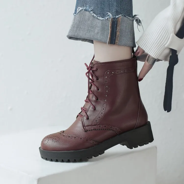 

Big Size 11 12 13 14 15 16 17 Britain's Wind High Bowl and High Bowl with Round-Headed Martin Boots