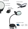 LED Desk Magnifier Lamp Light 8X 15X Magnifying Desktop Loupe EU Plug 220V Crafts Glass Lens Repairing Tools with 26 LEDs Stand ► Photo 3/6