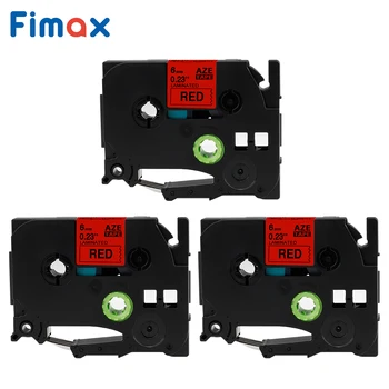 

Fimax 3 Packs TZe411 Compatible for Brother P-touch Label Tape TZe-411 TZ-411 6mm*8m Black on Red for Brother P-touch Tze Label