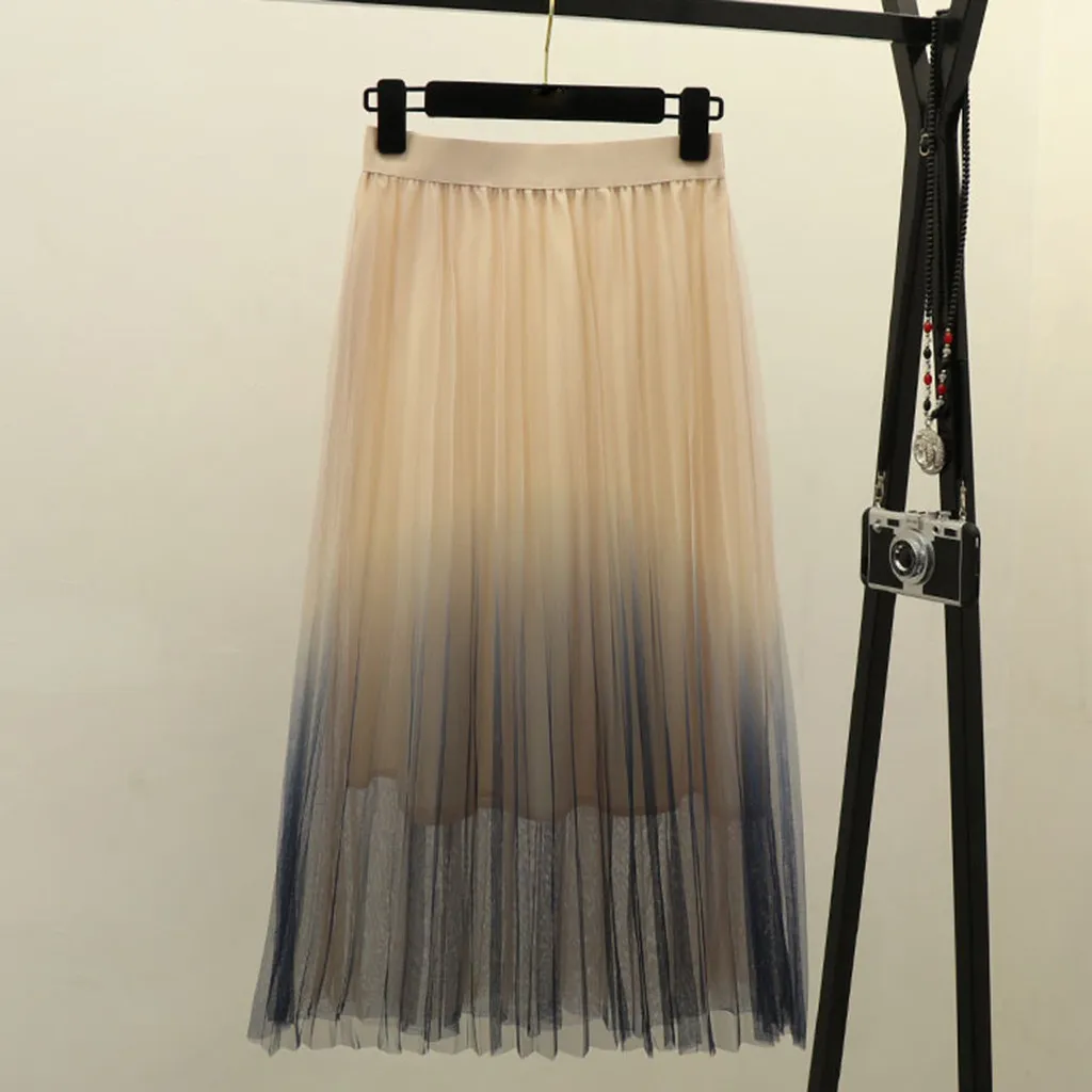 Разные цвета 2019 летние юбки слои длинные женские фатиновая юбка в сетку кружевная юбка для принцесс Вечеринка SkirtMaxi длинные юбки 25