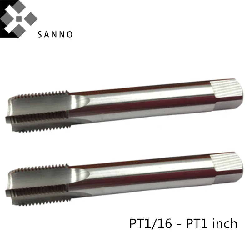 

Long shank pipe thread taps PT1/16, PT1/2, 3/8, 1/4, 1/8, 3/4, 1/2, 1 inch HSS straight flutes threading pipe machine tapping