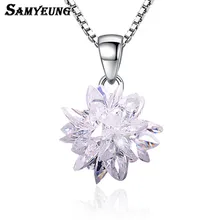 

Samyeung Wedding Snowflake Silver Necklaces for Women Clothing Accessories Long Chain Necklace Female Neckless Woman Jewlery