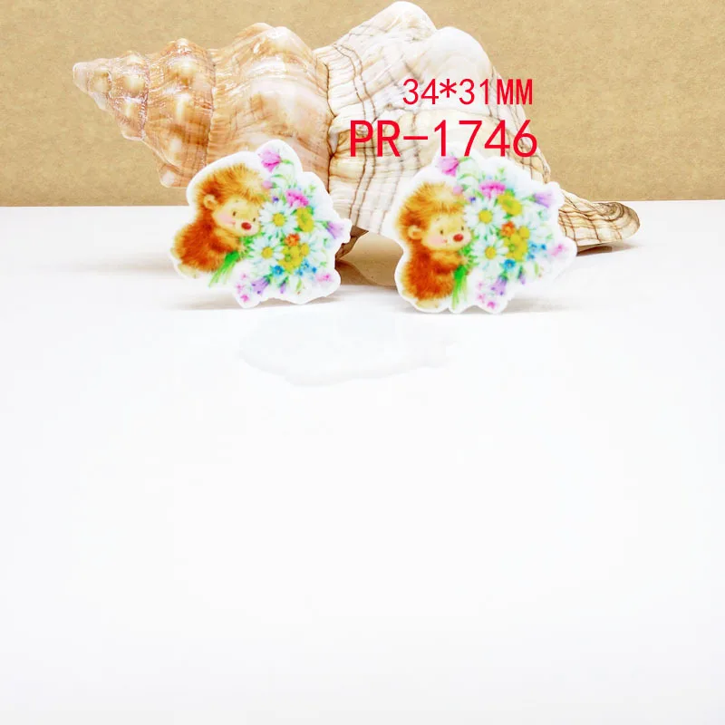 

Kawaii Acrylic Hair Bow Jewelry Accessories Monkey Flowers Figurine Flat Back Planar Resin Craft Diy Cartoon Patch Refrigerator