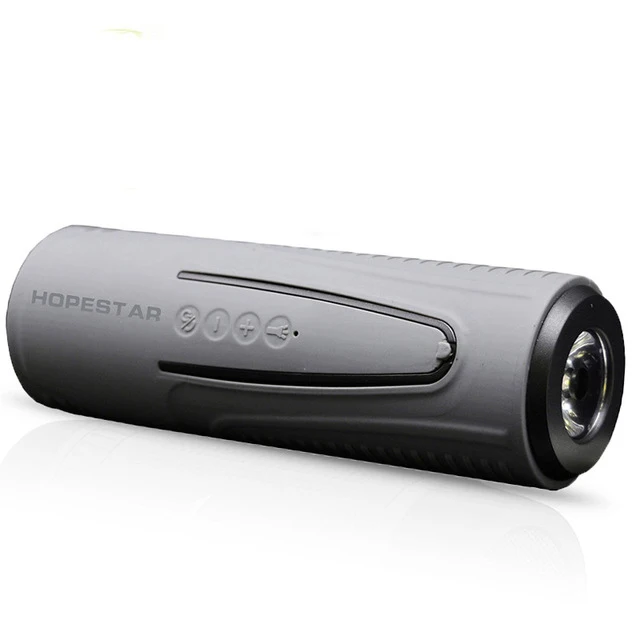 Bluetooth динамик портативный беспроводной сабвуфер велосипед Водонепроницаемый Стерео Поддержка TF AUX FM с внешним аккумулятором на открытом воздухе фонарик - Цвет: Gray