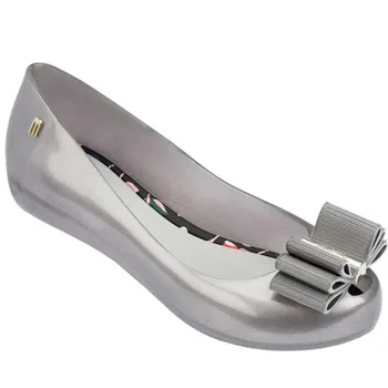 

Melissa Shoes Bowtie 2020 New Women Flat Sandals Brand Jelly Melissa Shoes For Women Solid Sandals Female Jelly Shoes Mulher