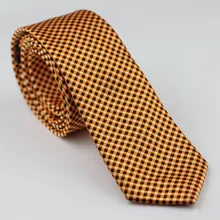 Lammulin Галстуки желтый галстук с черный/белый плед галстук узкие жаккардовые 6 см Галстуки узкие джентльмен Corbata