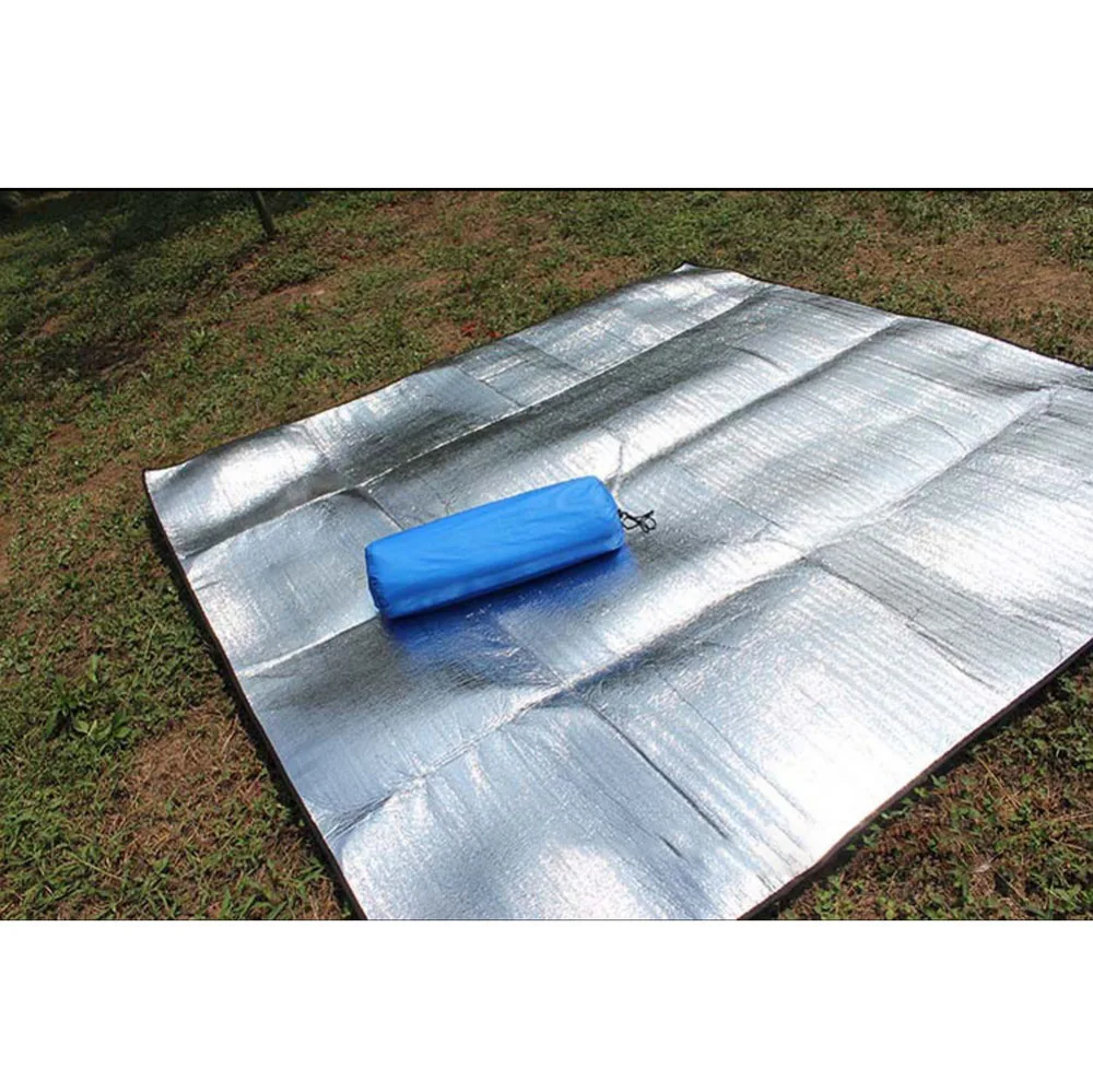 2019 Outdoor waterproof camping mat aluminum film mat camping mat tent folding pillow pad waterproof aluminum foil camping 40J3 (3)