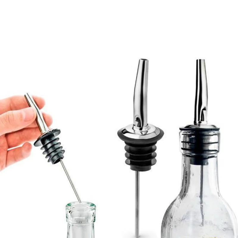

Stainless Steel Wine Bottle Stopper Flow Wine Bottle Pourer Oil Cork Bartender Wine Bar Supplies Kitchen Wine Pourer A25