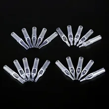 50 шт. наконечники игл для татуажа стерилизованное одноразовое колпачок иглы сопла трубы круглые плоские рот пластик 5/7/9/11/13OF& DT