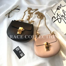 Хит, винтажная женская сумка-седло из натуральной кожи с блестками, модная сумка на плечо с цепочками, мини-сумка для подиума, 19 см, высокое качество