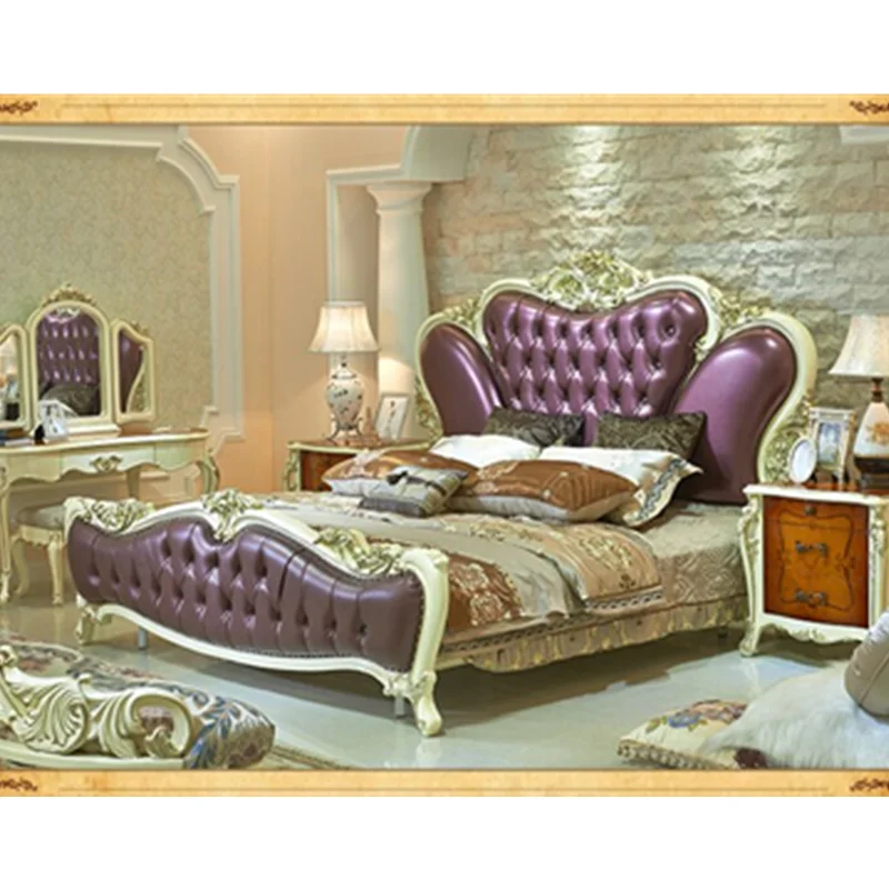 

Factory Price Queen/King Bedroom Set With Nightstands Luxury Design Bed