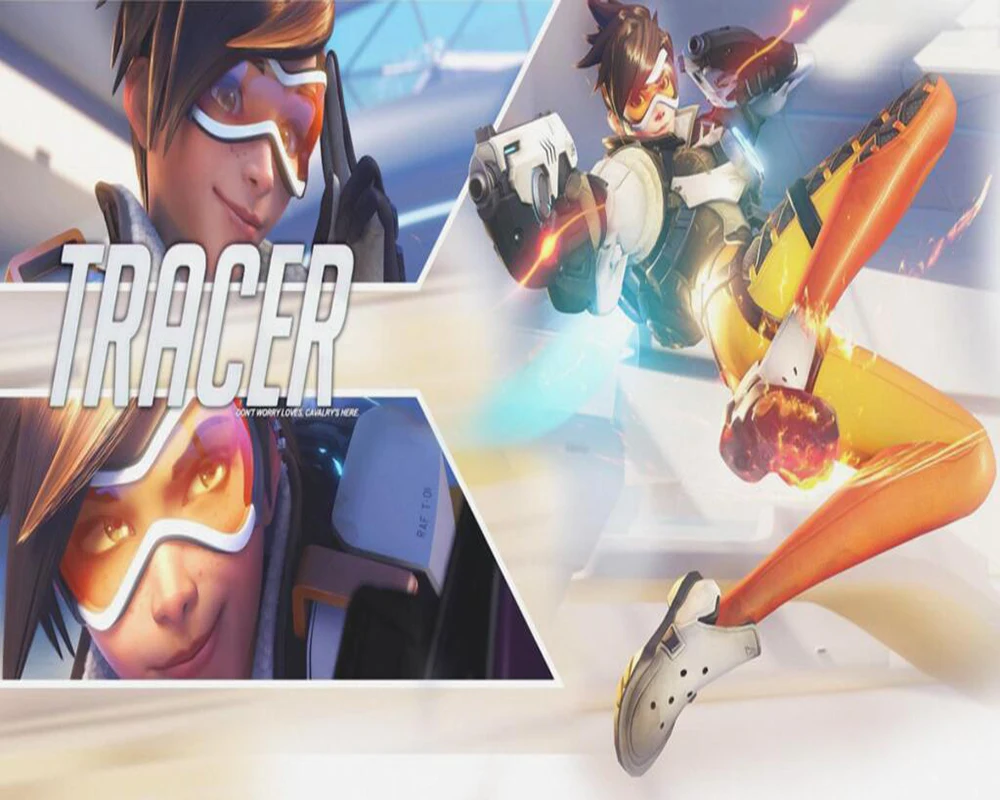 

Decorative wallpaper Overwatch Tracer background wall painting