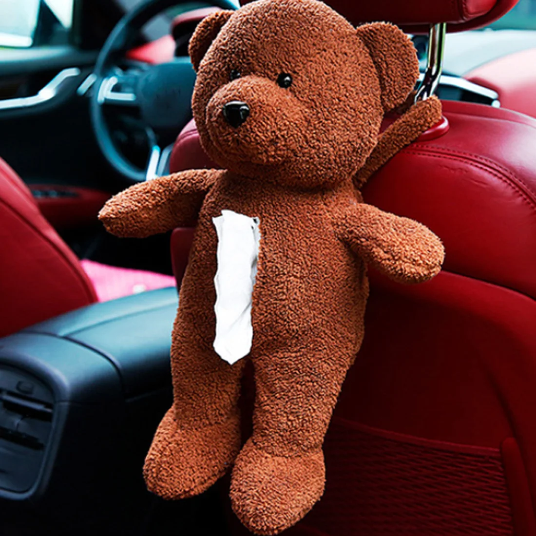 

Dongzhen 1X Auto Car Tissue Box Container Napkin Towel Papers Bags Bear Animal Home Office Holder Boxes Case Pouch Car-Styling
