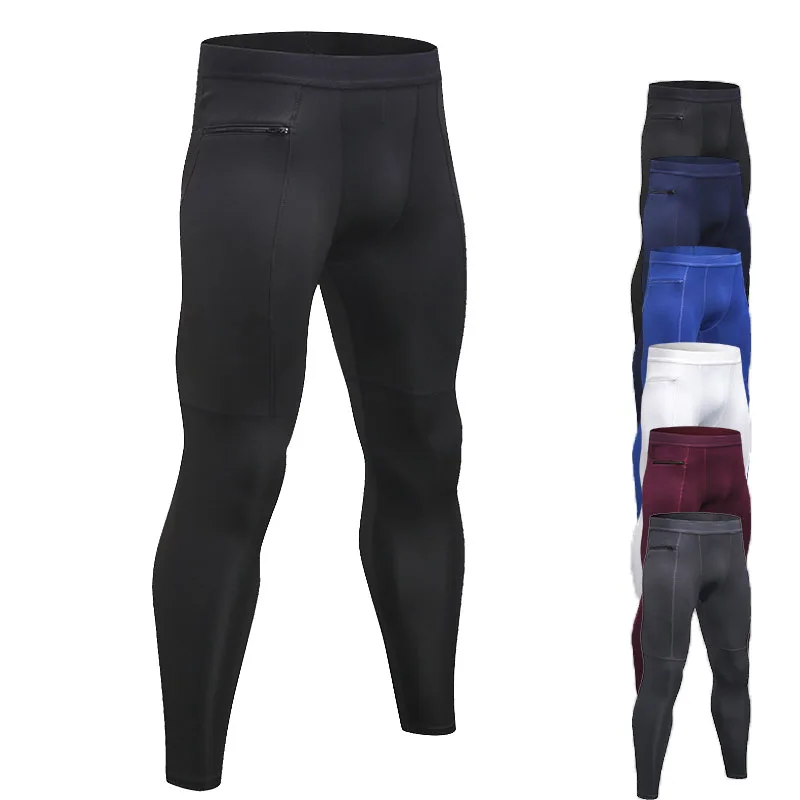 New Men Sport Pants Zipper Pocket Pants For Men Quick Dry Running Pants