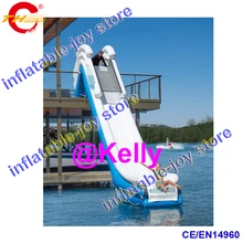 По воздуху на заказ надувная горка для яхты, портативная надувная лодочная док-станция, большая надувная водная горка для лодок