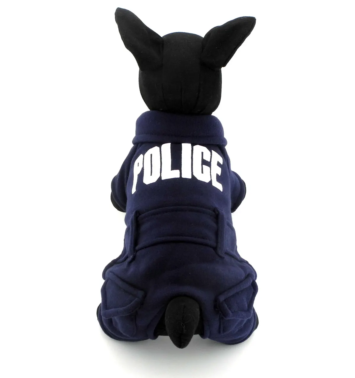 

2017 Small Dog Cat Police Jacket Sweater Jumpsuit puppy Clothing Pet Clothes