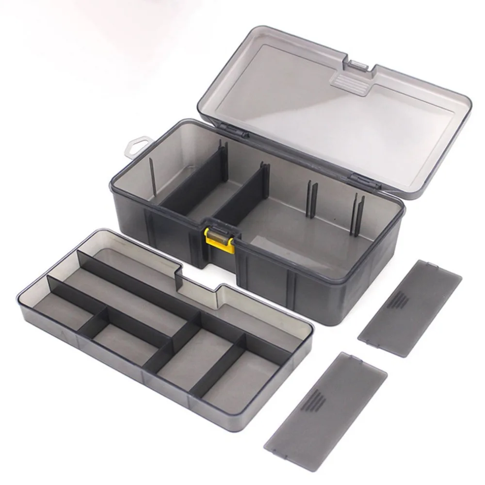 

Thick double-layer road sub-box PP material lure accessories tool box drop shipping
