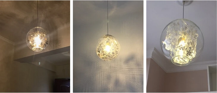 Новинка, современный минималистичный стеклянный подвесной светильник, лампа для кафе, комнаты/бара, одиночные стеклянные подвесные лампы, украшение для столовой, внутреннее освещение E27