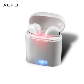 

Bluetooth Earphone,i7 Wireless Earbuds Charging Case Mini in-Ear Earphone Mic, Hands Free iOS Android Smartphones