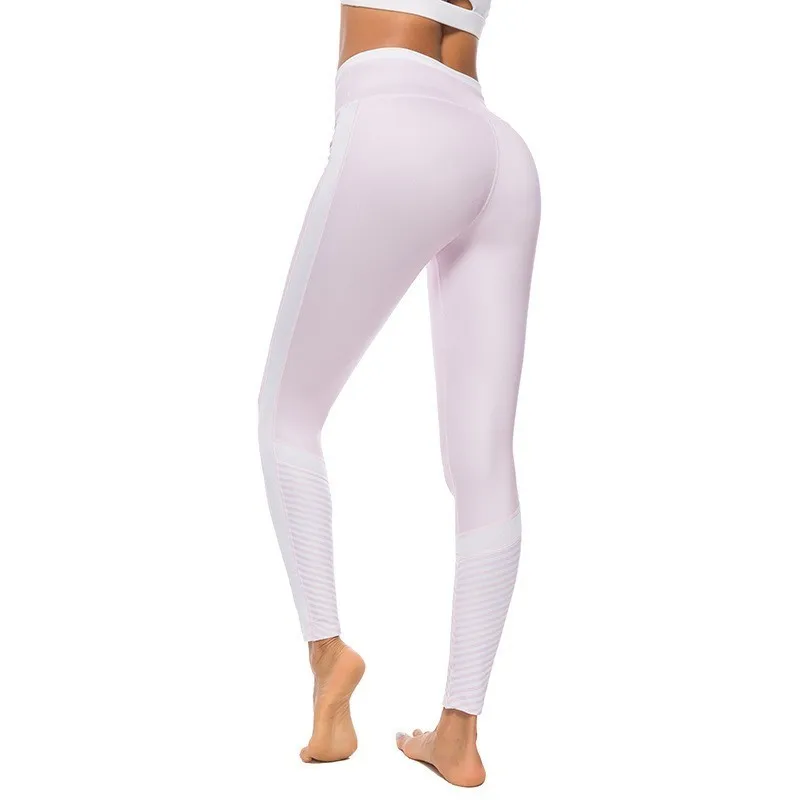 New Professional Female Fitness Yoga Pants Gym Butt Training Leggings High Waist Sportswear Solid Compression Elastic | Спорт и