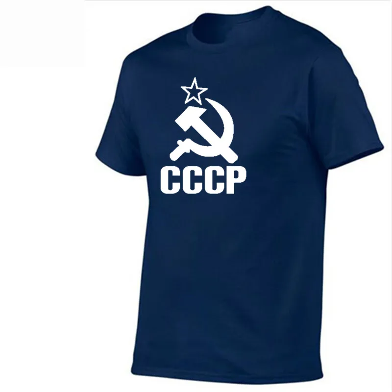 30 Navy Футболка для спортзала WINER CCCP, Мужская футболка с коротким рукавом, футболки из хлопка с круглым вырезом - Цвет: 30 Navy