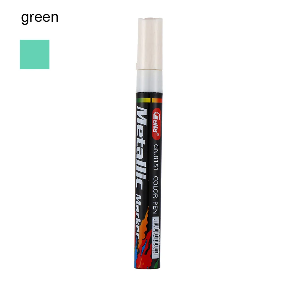 Новая Перманентная краска для шин, ручка для автомобиля, мотоцикла, велосипеда, креативный маркер, цветная Водонепроницаемая масляная ручка, резина/металл/стекло/дерево, краска для шин - Цвет: green