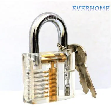 

Locksmith exercise padlock set Transparent Visible Pick Cutaway Practice Padlock