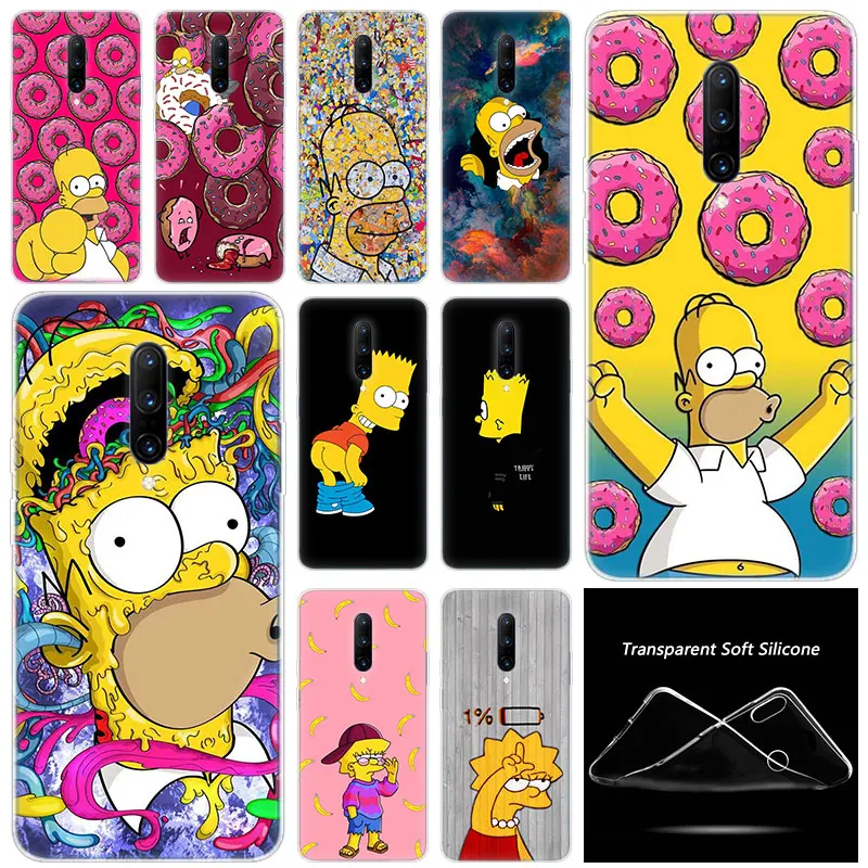 Модный прозрачный силиконовый чехол Simpsons для OnePlus 7 Pro мягкий телефона из ТПУ 6 6T 5 5T
