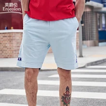 Enjeolon бренд мода летние однотонные повседневные мужские шорты-карго шорты размера плюс пляжные шорты Уличная одежда новое поступление KZ6373