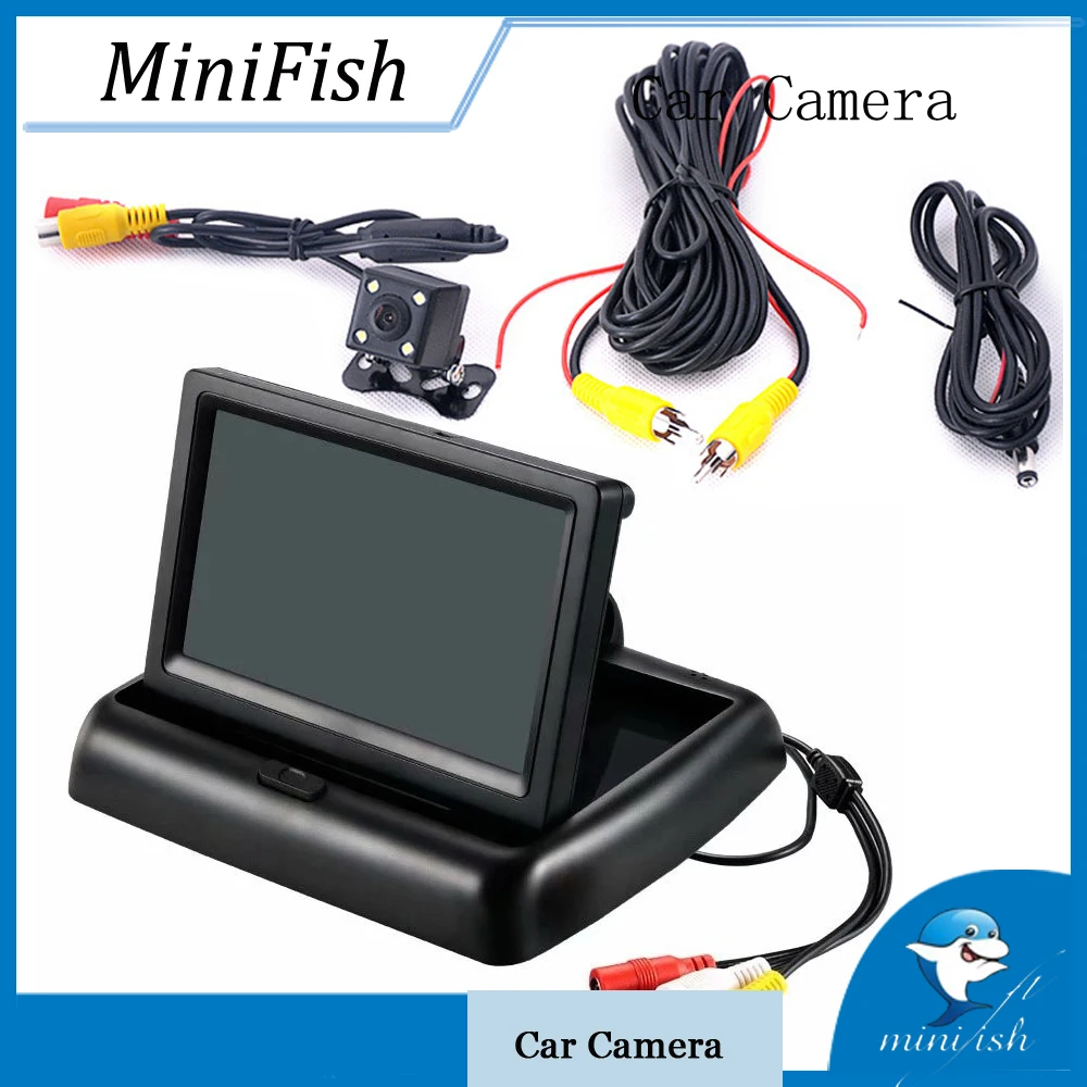 

4.3 Inch LCD Car Monitor Reverse Display Foldable HD Screen Rear View Camera