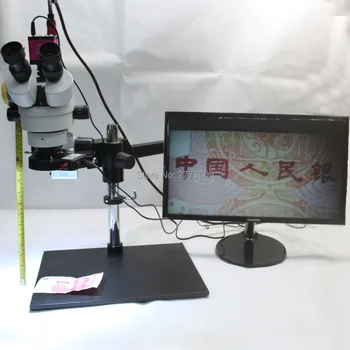 

3.5X~90X Trinocular Guide Stereo Zoom Microscope With 14MP HDMI USB Camera 25cm Working Distance PCB Inspection Phone Repair