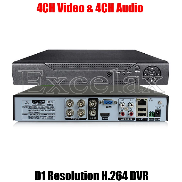4 CH Channel Standalone DVR H.264 iphone CCTV Security