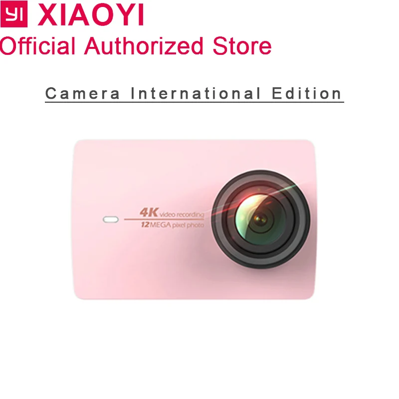 

International Xiaomi Yi 4k Pink Action Camera Sport Cam Outdoor Kamera Screen Wifi Bluetooth Waterproof Touch Screen Camaras APP