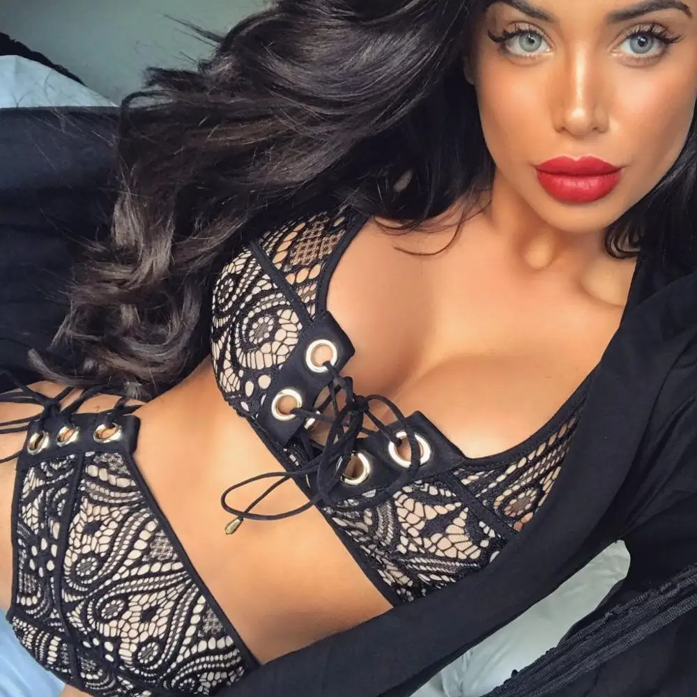 

New European and American strap buckle swimsuit lace bikini swimsuit sexy multi-color split female swimsuit