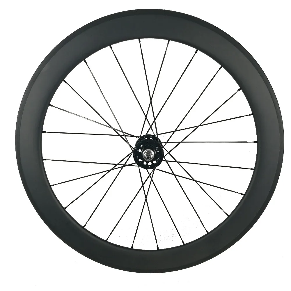 Top High quality 23mm width U-Shape 60mm tubular carbon track wheels quick deliery China made fixed gear&single speed wheel sets 2