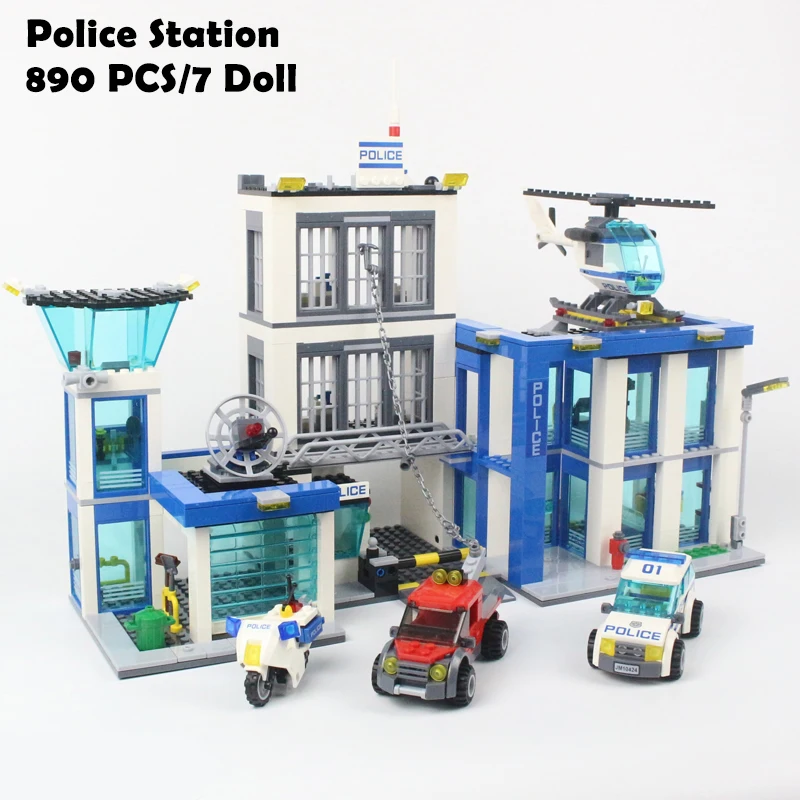

BELA 10424 Compatible with Legoings City Police Station 60047 Building Block Model Policeman Educational Toys For Children