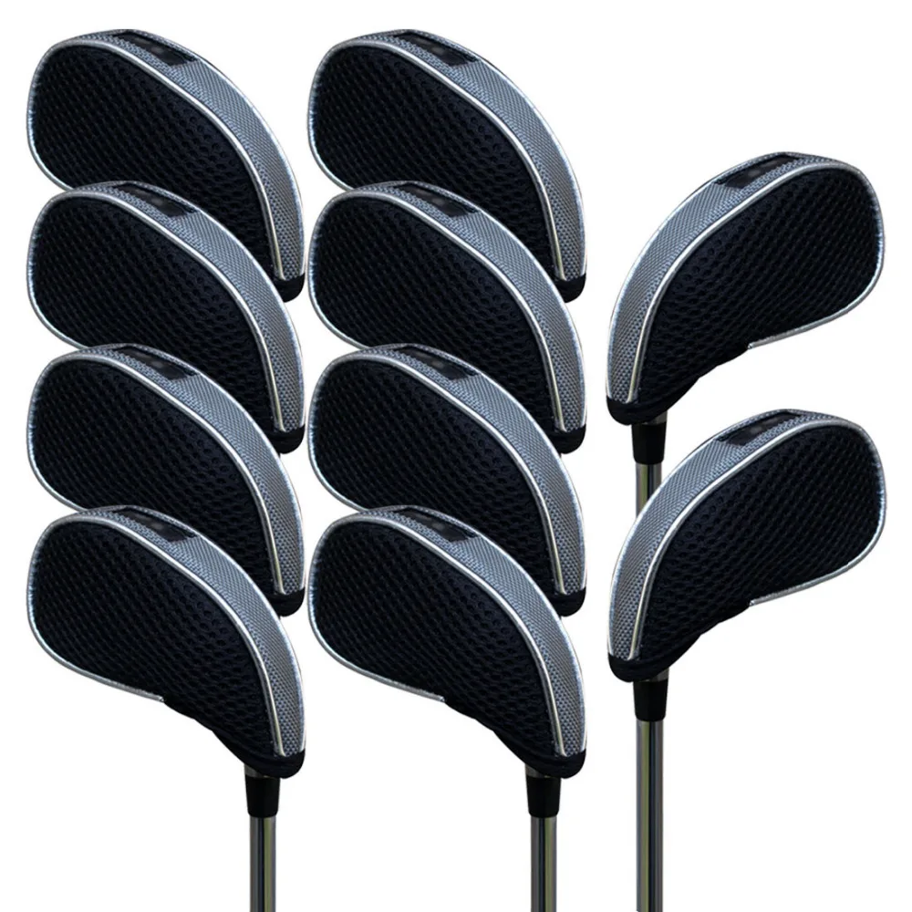 Andux Golf Club Iron Head Covers 10pcs/Set Protector Golfs Head