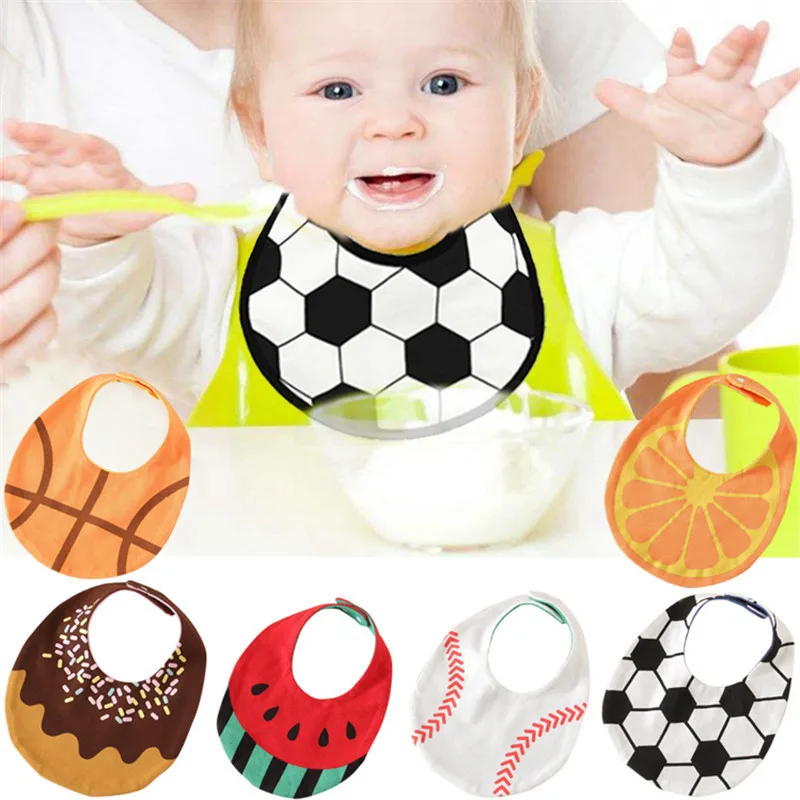New Baby Cartoon shape Bibs Cotton Saliva Towel for Feeding Infant
